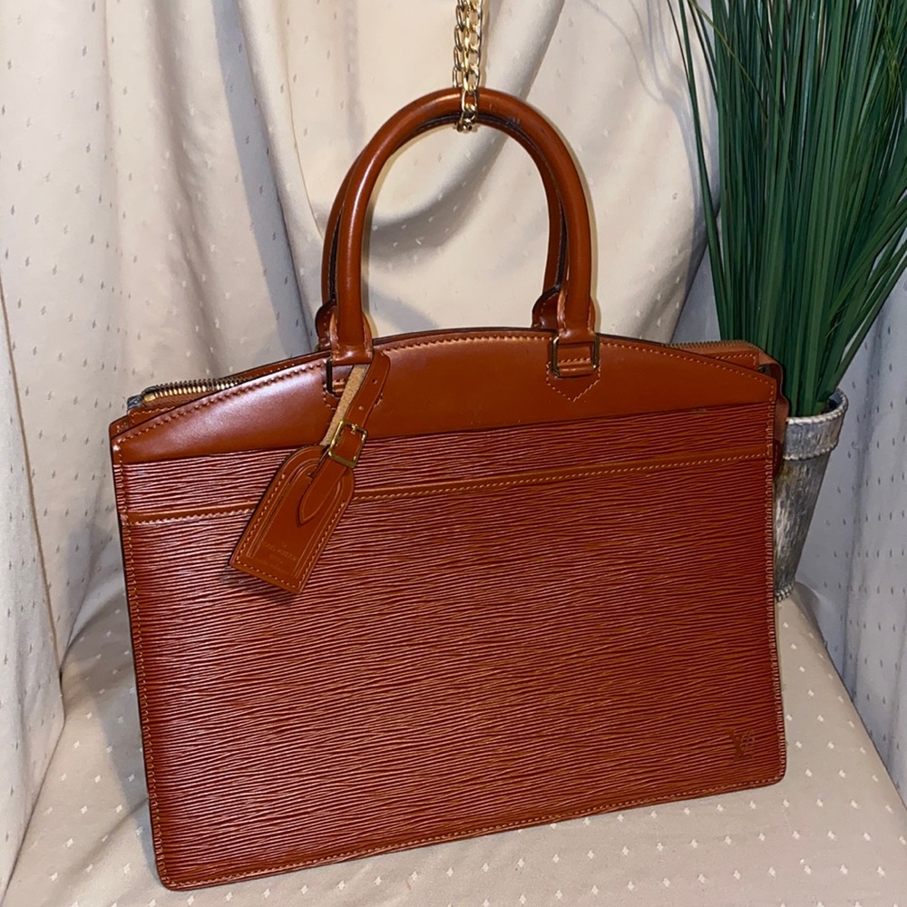 Louis Vuitton Vintage Riviera Satchel EPI Brown
